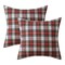 MIULEE Christmas Set of 2 Scottish Tartan Plaid Throw Pillow Covers Farmhouse Classic Decorative Square Cushion Cases for Home Decor Sofa Couch 18x18 Inch, Red and White